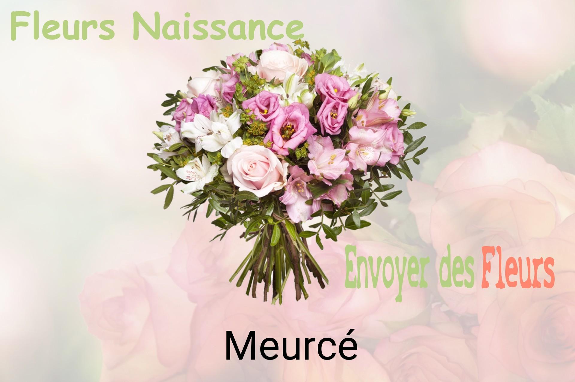 Bouquet de fleurs de naissance livré à Meurcé